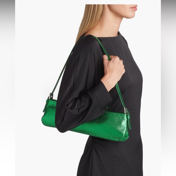 By Fair Dulce Long Metallic Leather Shoulder Bag green - Picture 2 of 16